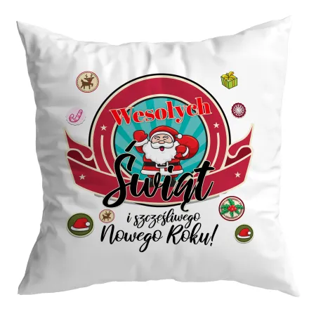 Poduszka BOŻE NARODZENIE Szczęśliwego Nowego Roku